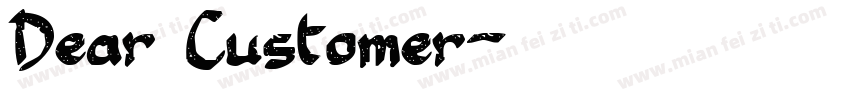 Dear Customer字体转换